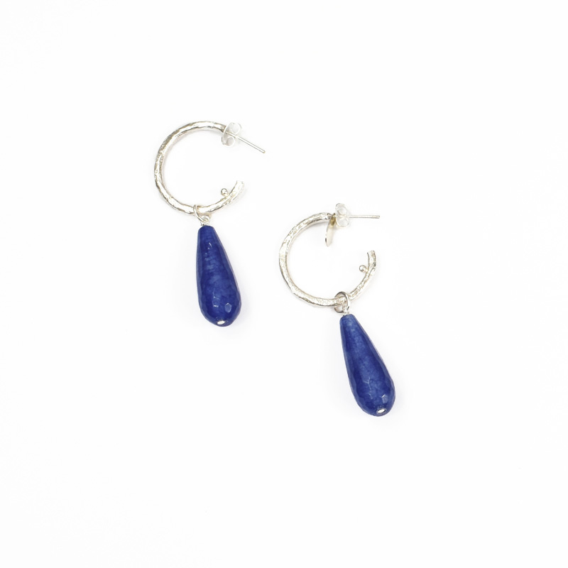 Ella Hoops With Blue Agate Sam Ubhi Ella Hoops With Blue Agate Sam Ubhi
