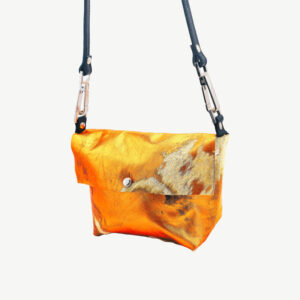 Metalic Orange/Cream AVA Bag with Black/Gold Logo