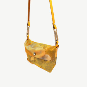 Metalic Rose Gold AVA Bag with Yellow /Gold Logo