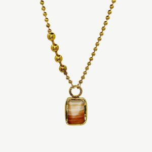Brass Carnelian Necklace