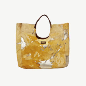 Limited Edition Devoire Metallic Silver On Cream Leather