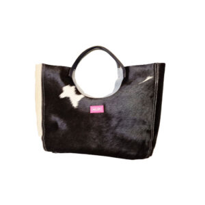 Full Classic Black & White Leather Pink Logo